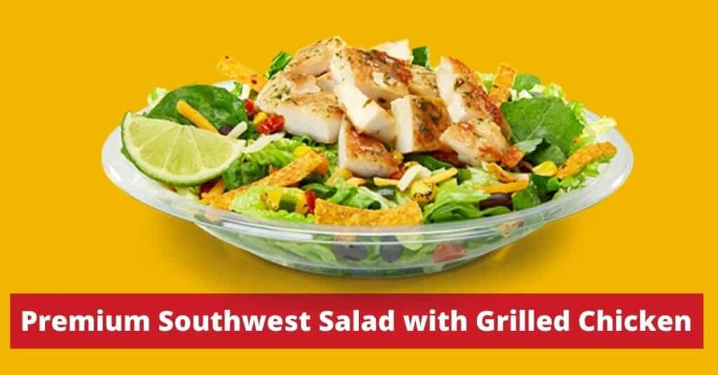 premium southwest salad with grilled chicken