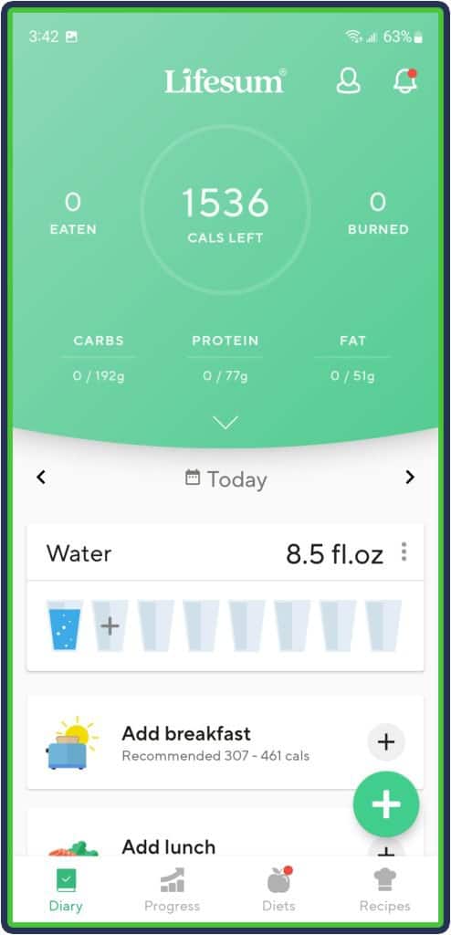 Lifesum recipe database