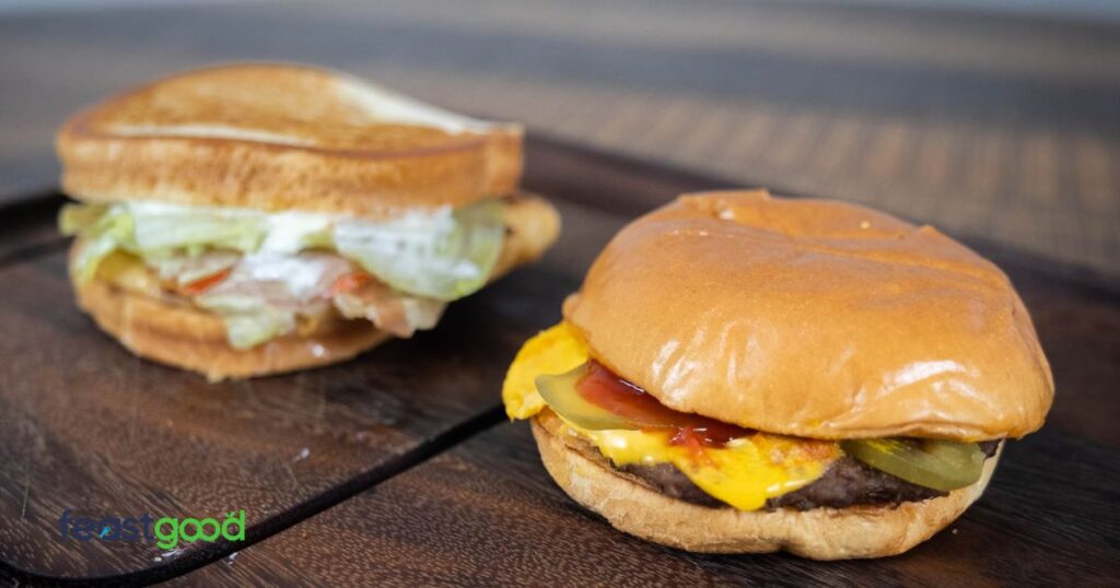 Jack-In-The-Box Bulking Meal #4: Sourdough Chicken Club And a Cheeseburger (860 Calories) 