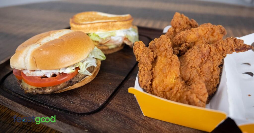 Jack-In-The-Box Bulking Meal #6: Sourdough Chicken Club, Cheeseburger, and Crispy Chicken Strips (1420 Calories)