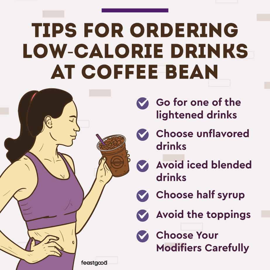 tips for ordering low-calorie drinks at coffee bean 