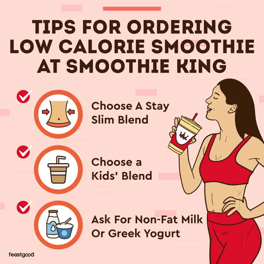 tips for ordering low calorie smoothie at smoothie king 