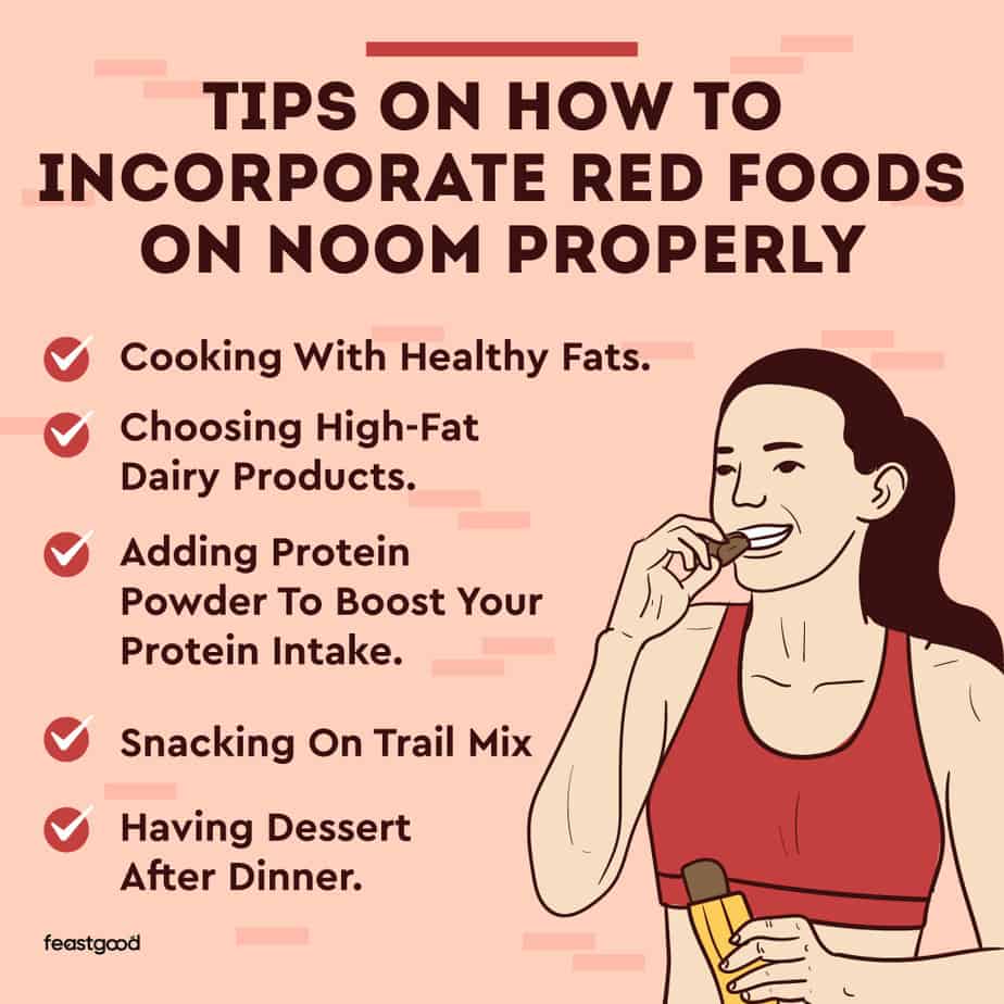 tips on how to incorporate red foods on noom properly