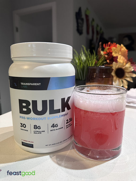 transparent labs pre-workout cherry splash