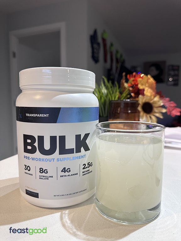 transparent labs pre-workout pina colada