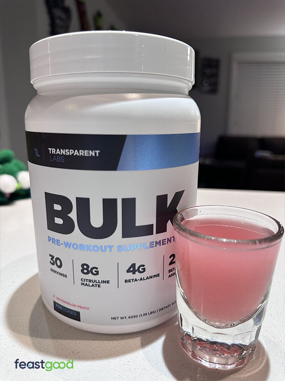 transparent labs pre-workout watermelon peach