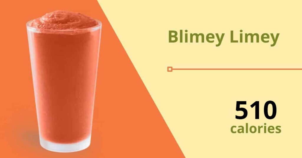 tropical smoothies blimey limey (510 calories)