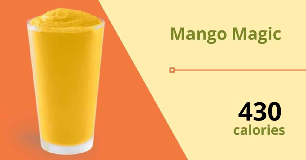 tropical smoothies mango magic (430 calories)