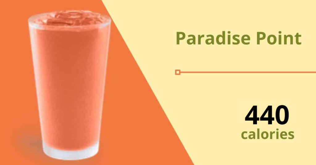 tropical smoothies paradise point (440 calories)