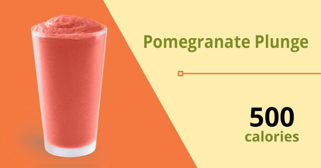 tropical smoothies pomegranate plunge (500 Calories)