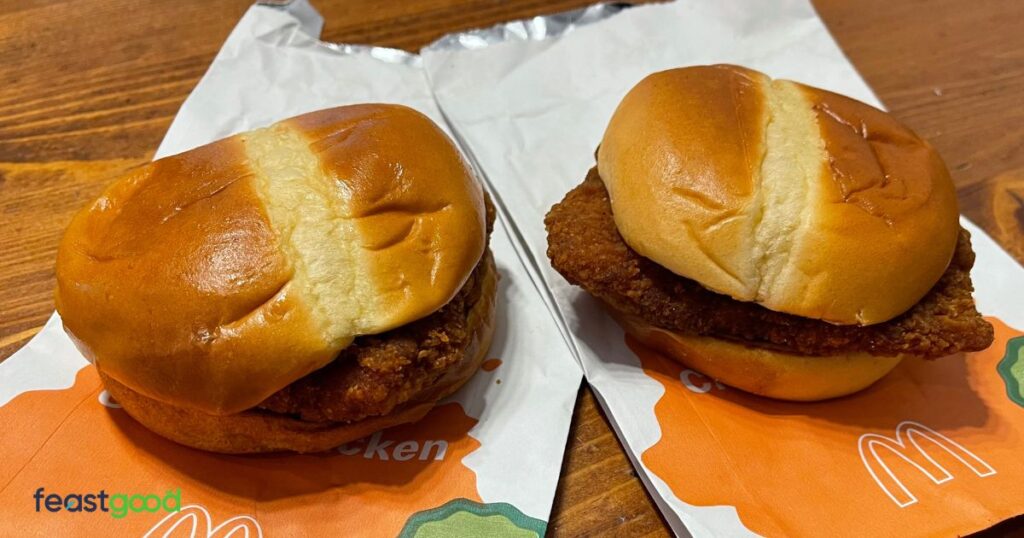 McDonald’s Bulking Meal #2: Two McCrispy® Sandwiches With No Butter (840 Calories)