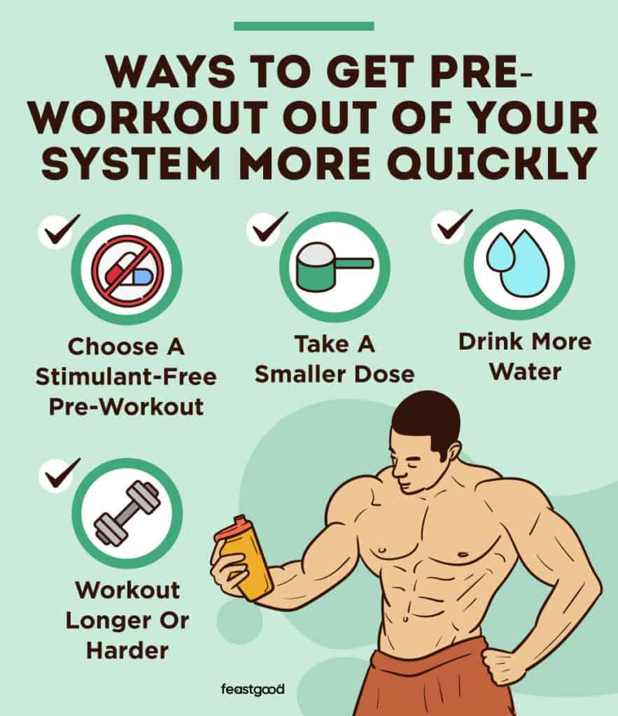 ways to get pre-workout out of your system more quickly