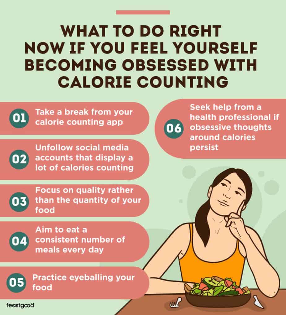 what to do right now if you feel yourself becoming obsessed with calorie counting